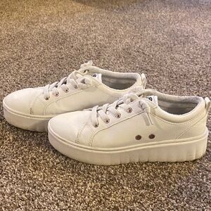 Women's White Platform Sneakers